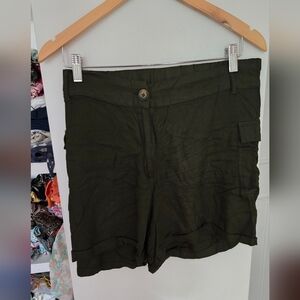 Army green shorts
